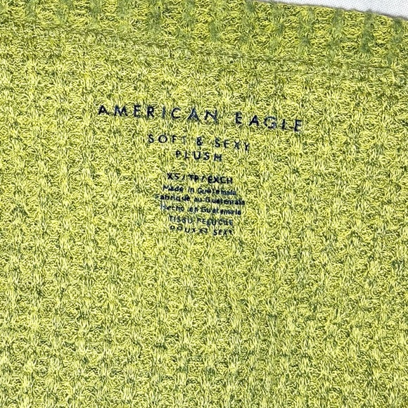 American Eagle Soft & Sexy Plush Waffle Knit Longsleeve size XS - Picture 3 of 3